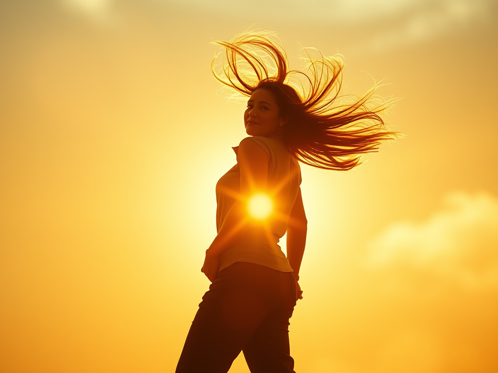 An image depicting a woman with an inner light.