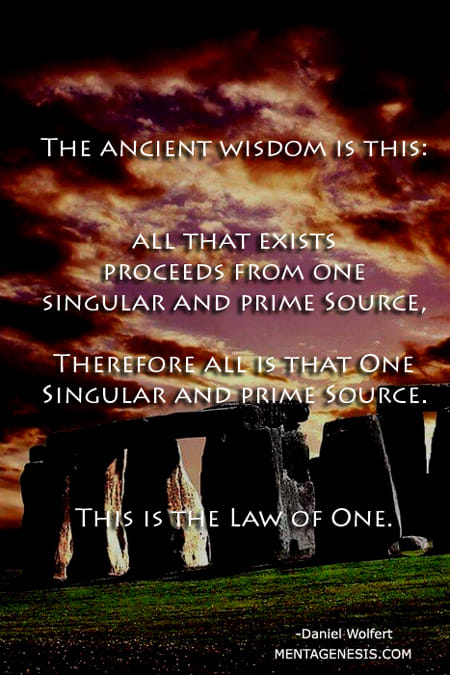 A Meme that explains the ancient wisdom of the Law of One.