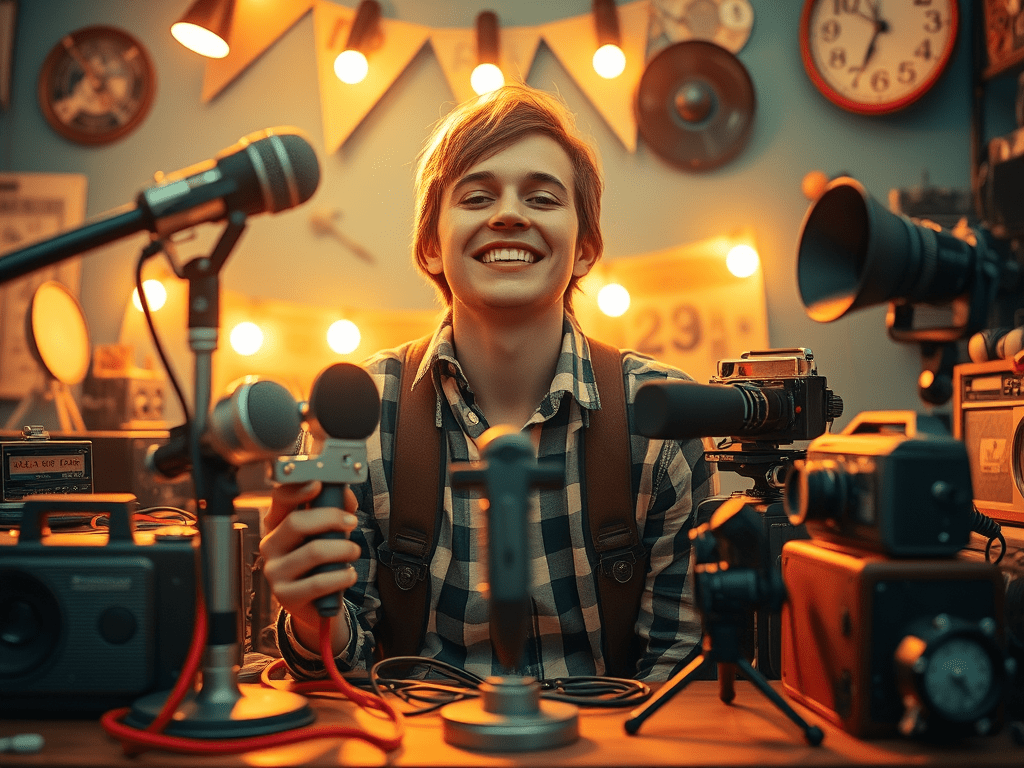 An image to depict the Author's childhood interests in electronic recording devices and cameras.