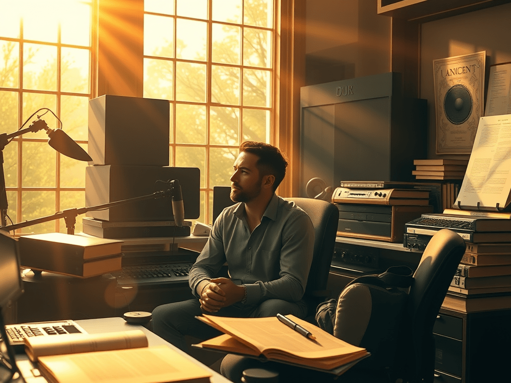 An image depicting the author in his study.
