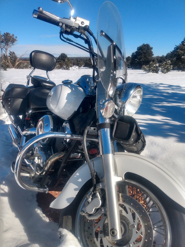 A manifested motorcycle. 