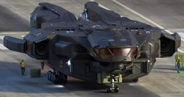 An image purported to be of a spacecraft for a secret space program. 