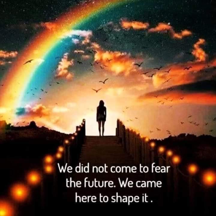 A meme that proclaims: "We did not come to fear the future. We came here to shape it."