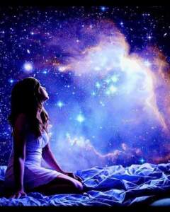 An image to depict the idea of projecting your thoughts and cosmic connection.