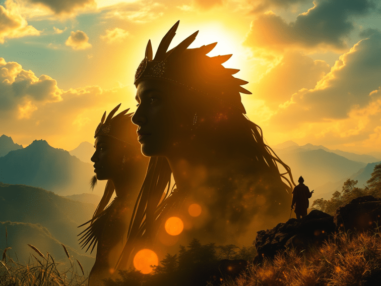 An image to illustrate Native peoples utilizing psychic or soul abilities. 