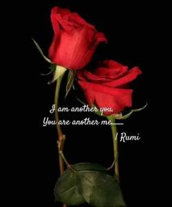 A Rumi quote: "I am another you. You are another me. "