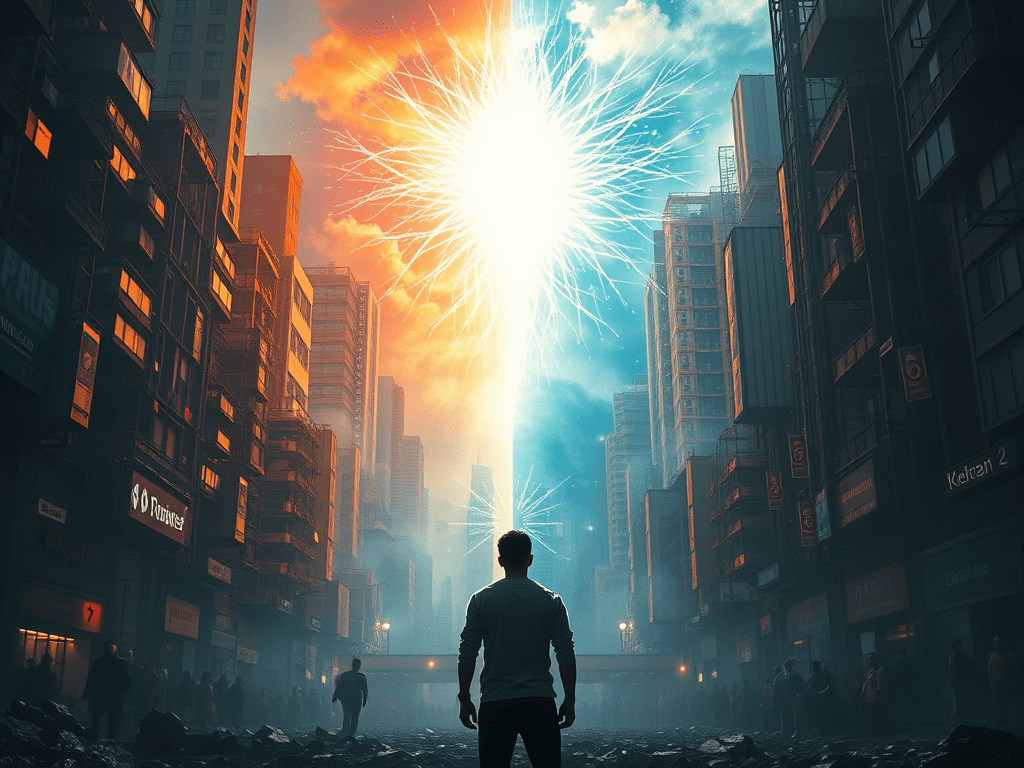 An image to illustrate a person connecting with a higher level of consciousness and frequency of vibration."