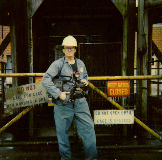 The Author, Daniel Wolfert preparing to go down into the lead mine tunnel complex.