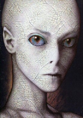 An image depicting what an extraterrestrial / human hybrid might look like.