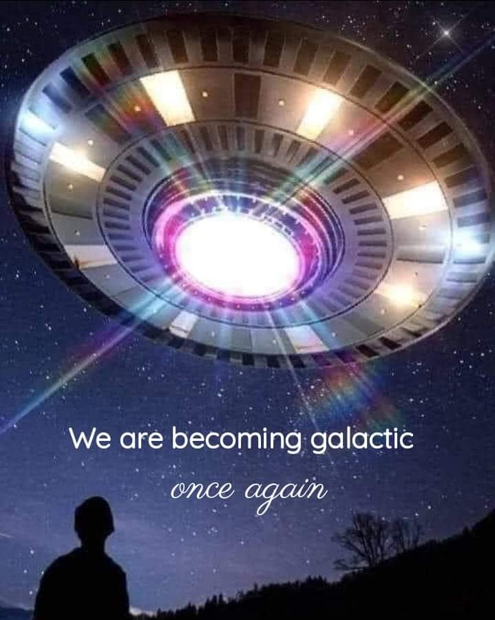 A meme which declares: "We are becoming Galactic once again."