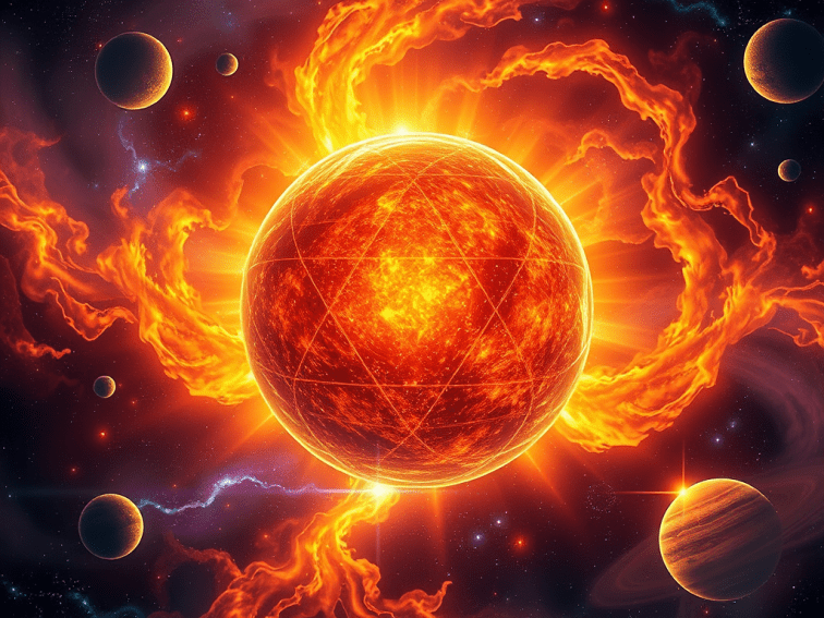 An image of a Star-being connecting to the cosmos telepathically. 