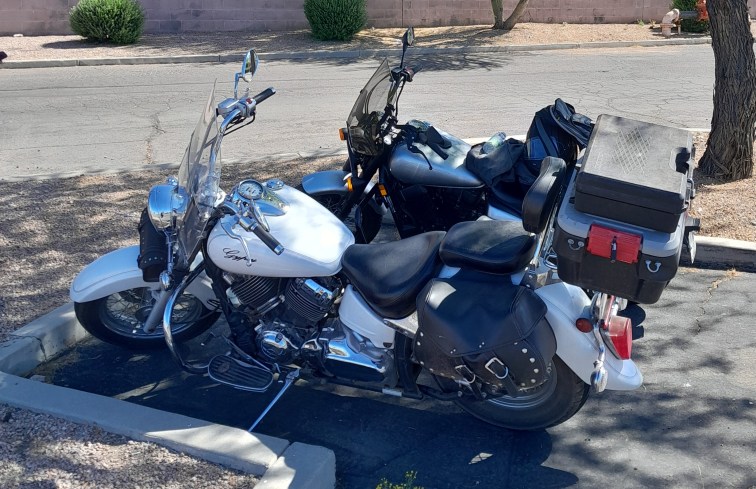 Two motorcycles ready to roll.