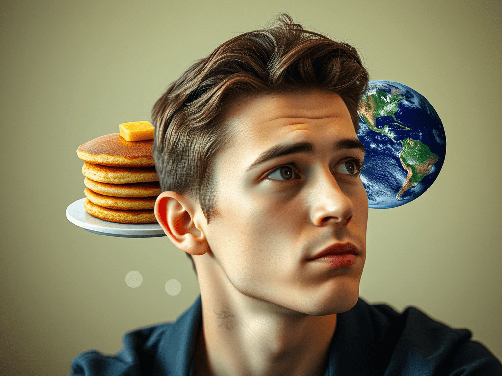 An illustration to depict the concept of Pancake Planet.