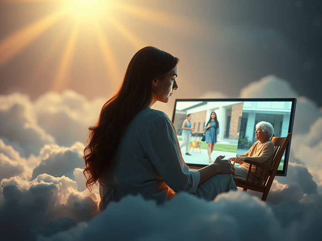 An image to depict the concept of life review in the afterlife. 