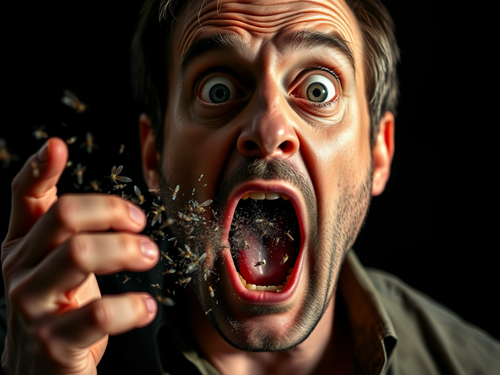 An image depicting a man spewing negativity.