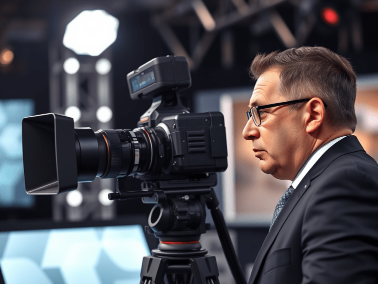 An image depicting a film Director on the set of a movie,