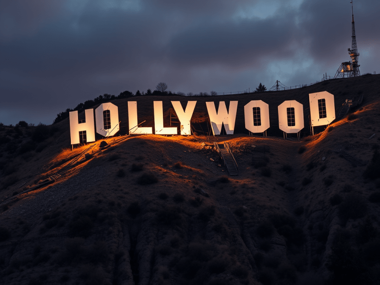 An image to depict the Hollywood Sign and the Hollywood District in Los Angeles.