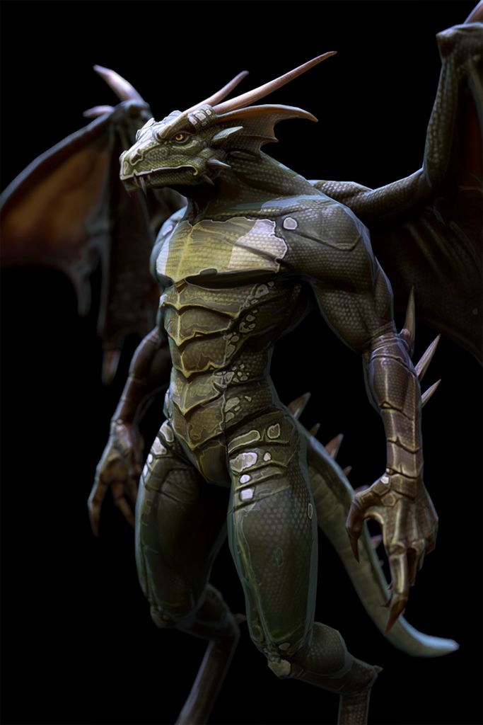 An artist's depiction of an Alpha Draconian. 