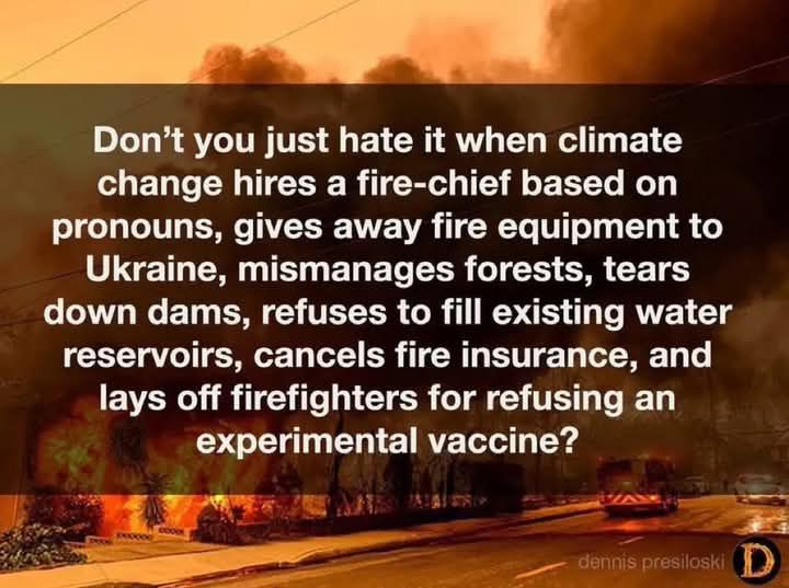 A meme questioning the validity of the climate change narrative. 