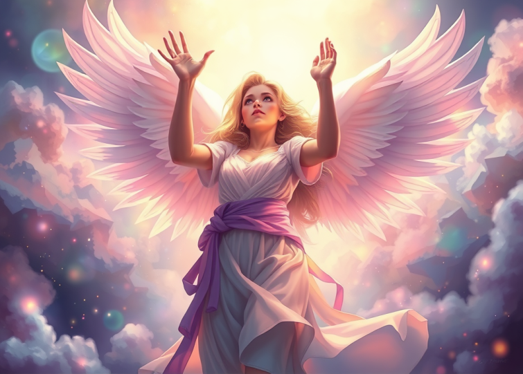 An angelic recruiter for planet earth.