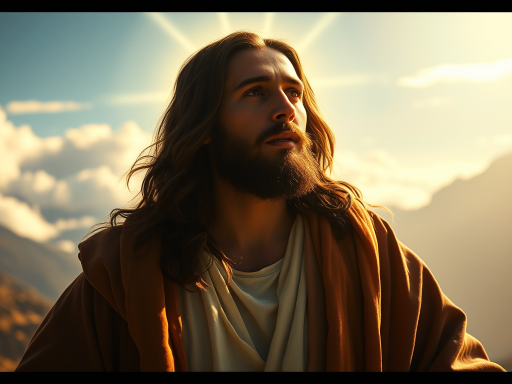 An image depicting a transcendent Jesus. 